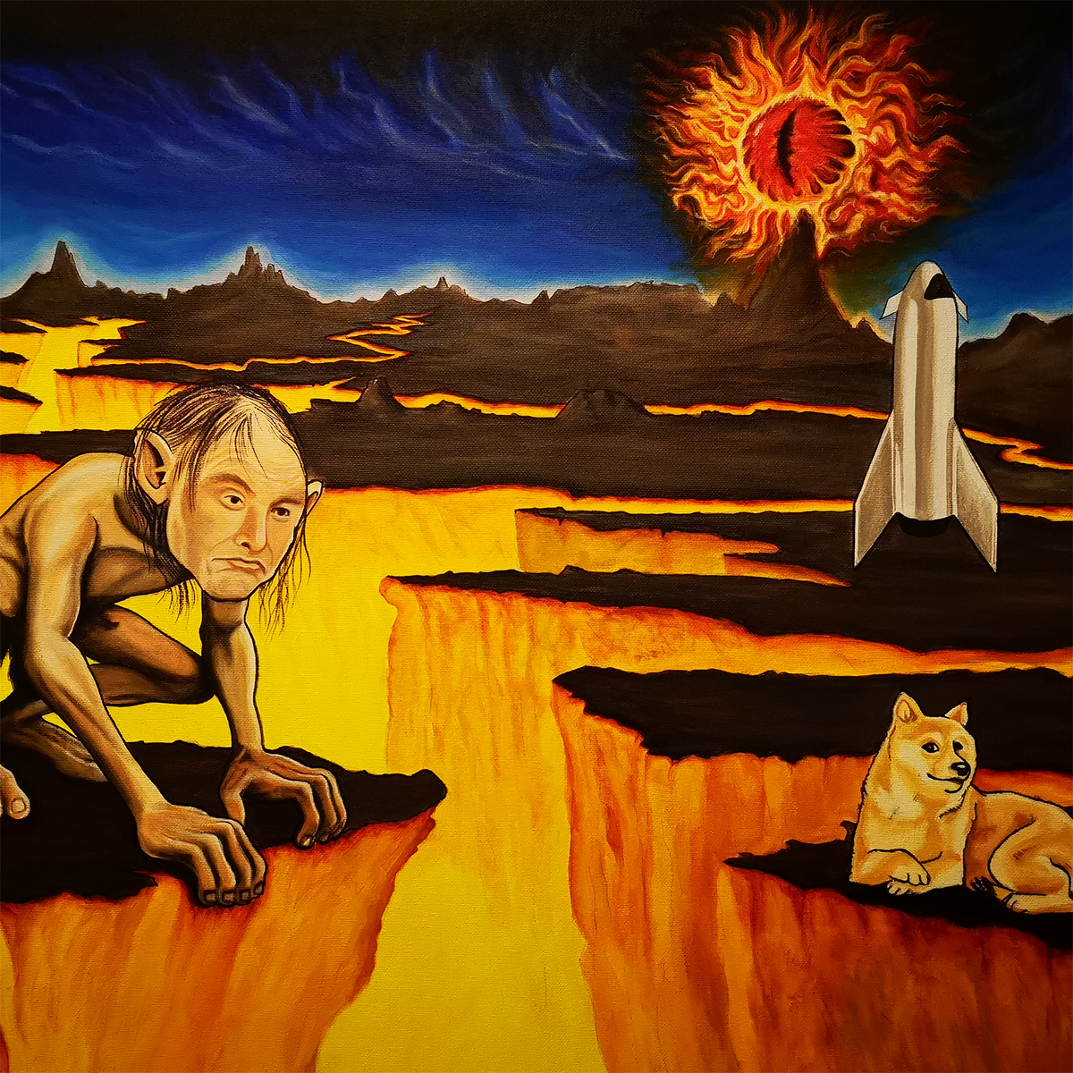 Elon Musk with Doge on Mars 2050