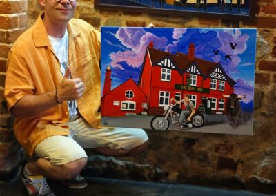 The Bull Inn with Artist