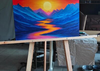Calm Mountains at Art Studio